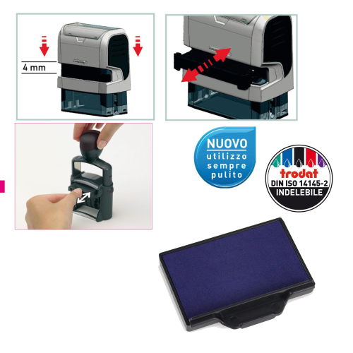 TRODAT PROFESSIONAL 6/53 CARTUCCE DI RICAMBIO BLU CONF 3 Pz.